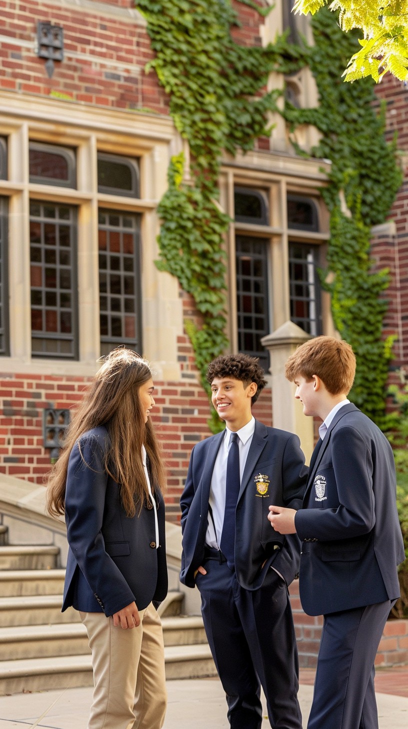 students-chatting-outdoors-stockcake